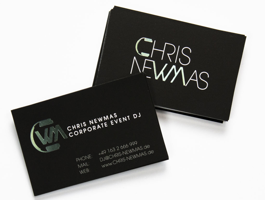 Chris Newmas Visitenkarten